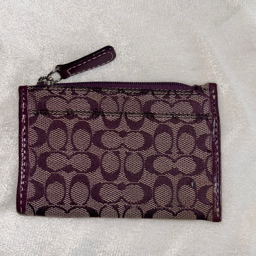 (4 for $80) Coach Signature Mini Skinny Coin Purse 💜